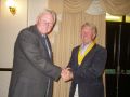 Last year's Vice President Jonathan Siddall (left) handed over to the incoming Vice President Michael Miller (right)