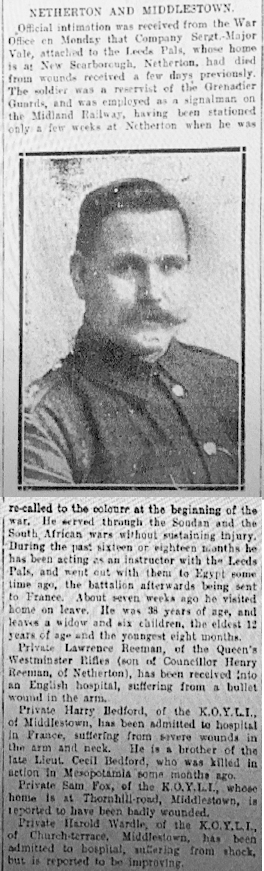 Vale Company Sgt. Major